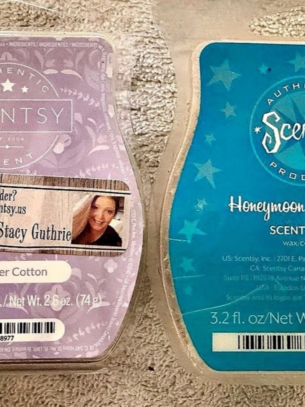 Scentsy Wax Bars (Lavender Cotton & Honeymoon Hideaway Set)